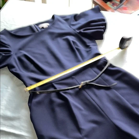 Calvin Klein Blue Jumpsuit With Belt Dress Size 8 - Picture 7 of 15